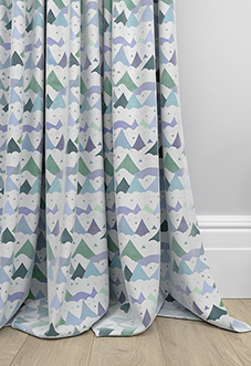 Cloudy Peaks, Icicle - Made to Measure Curtains